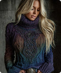 Autumn And Winter Loose-fitting Turtleneck Top Casual Drop Shoulder Turtleneck