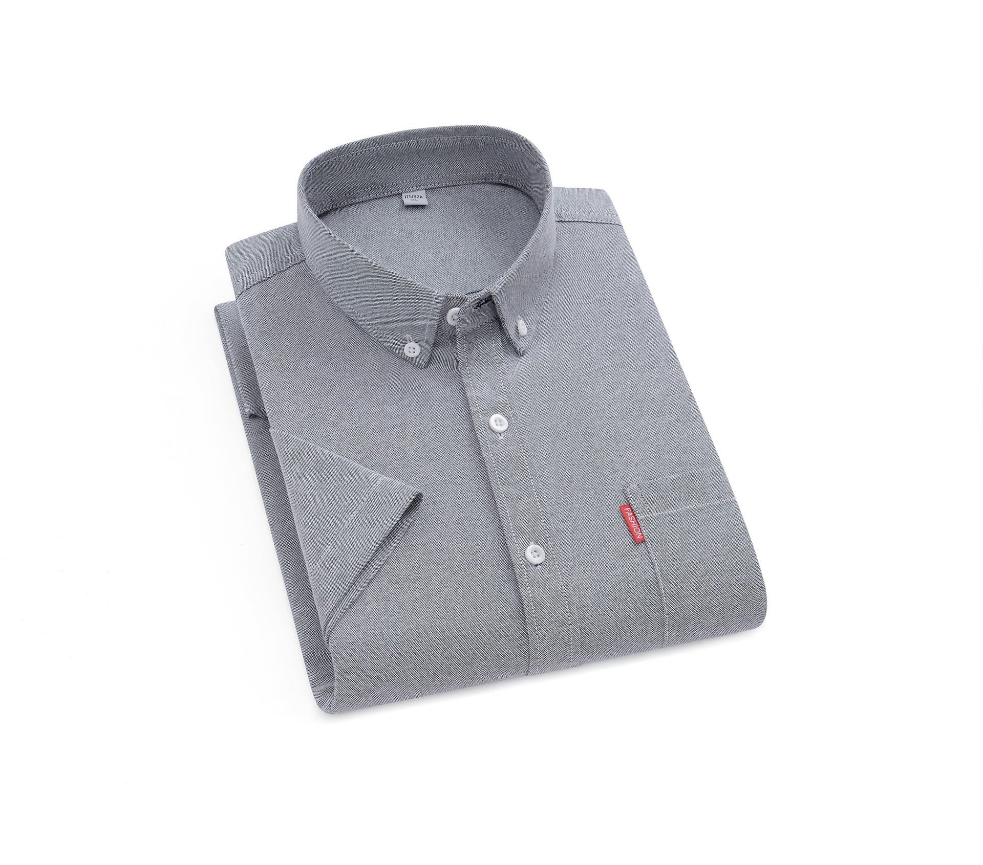 Commuter-style Mens Oxford-cloth Casual Long-sleeve Shirt