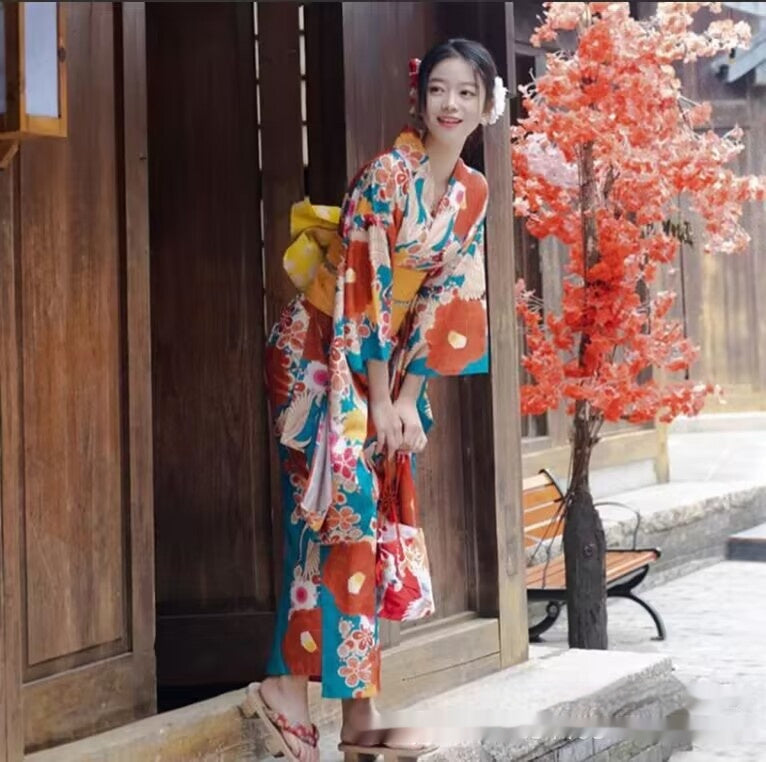 Japanese Style Improved Japanese Kimono Bathrobe Cute Girl