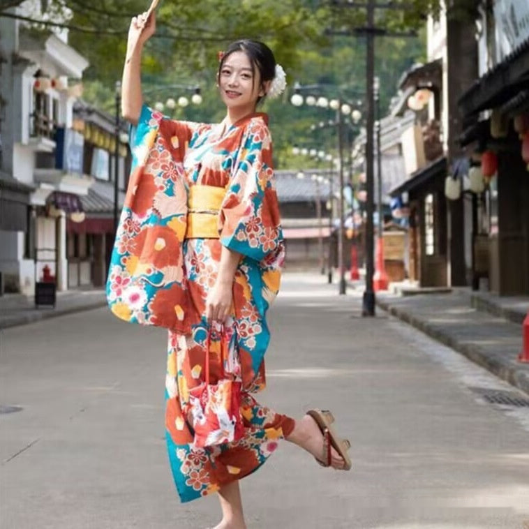 Japanese Style Improved Japanese Kimono Bathrobe Cute Girl