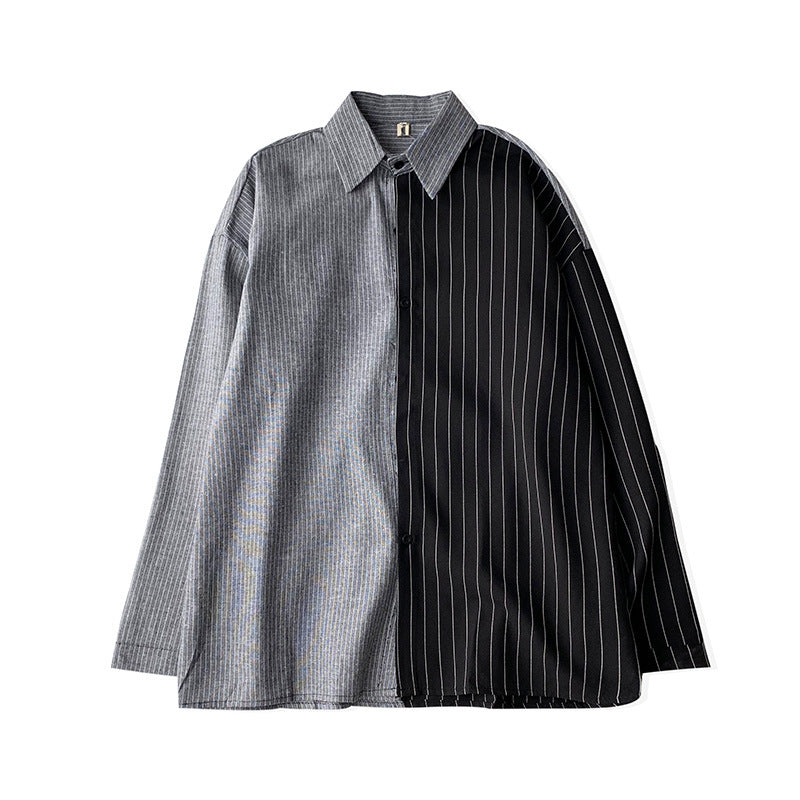 Japanese retro striped shirt