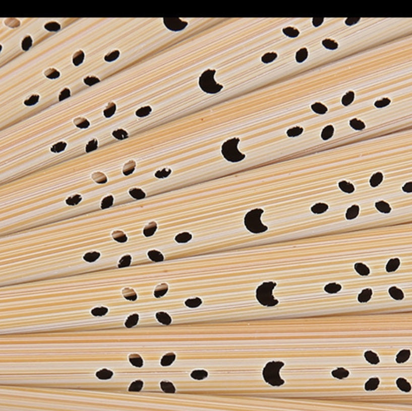 Real Japanese silk bamboo fan