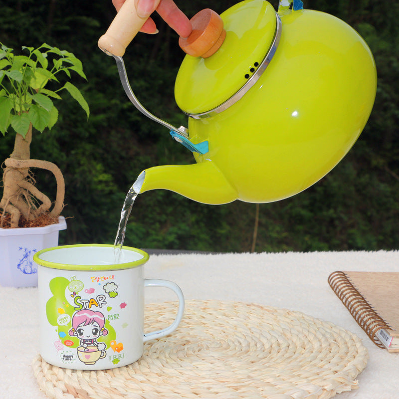Japanese style enamel pot