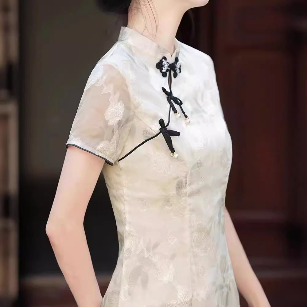 Womens Casual Versatile Short Retro Dress
