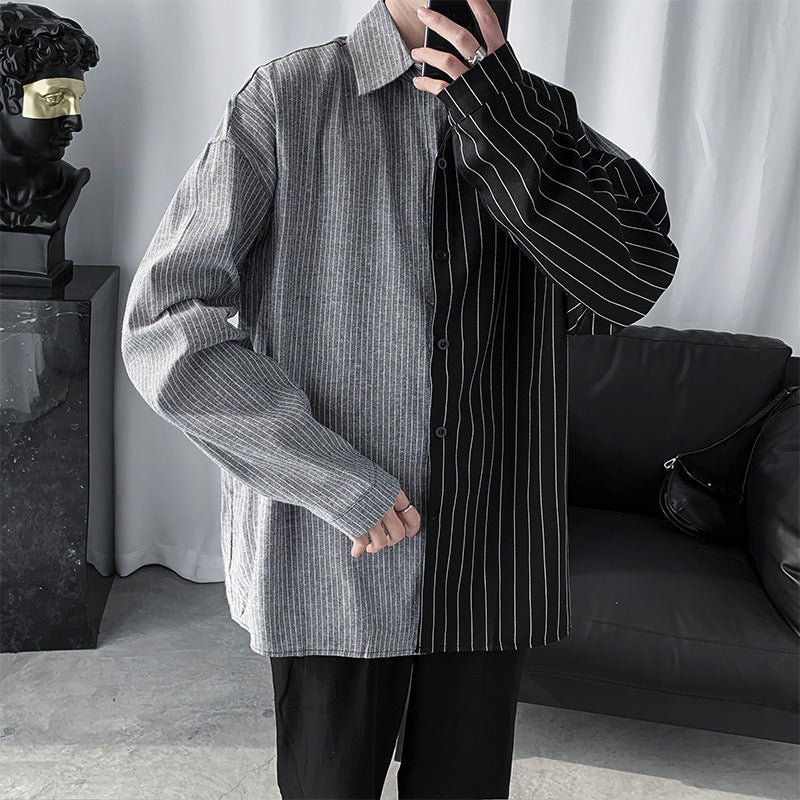 Japanese retro striped shirt