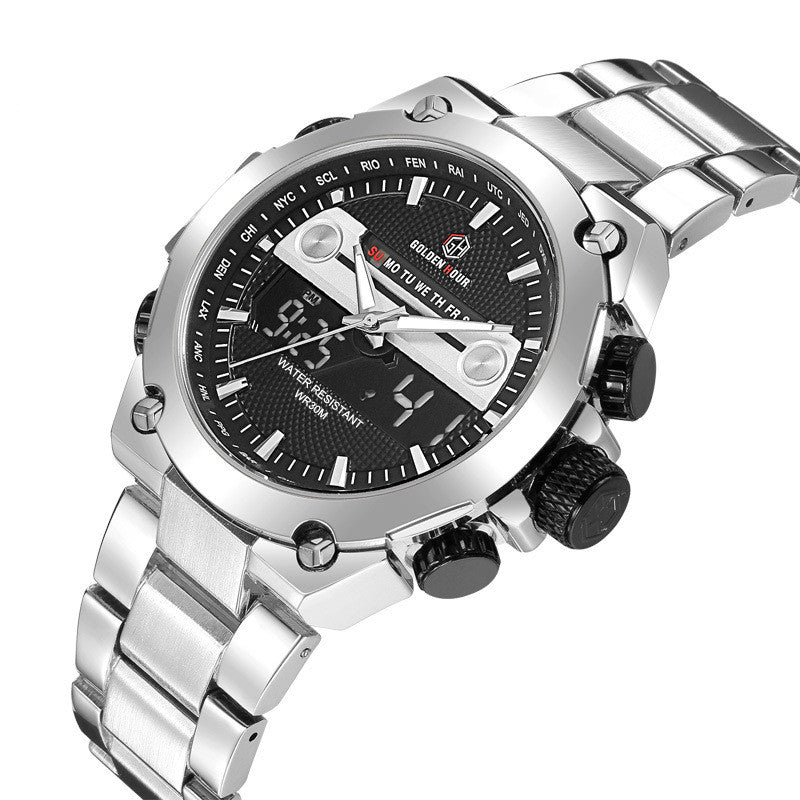 Quartz Watch Waterproof Men's Student Steel Band Watch