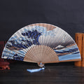 Real Japanese silk bamboo fan