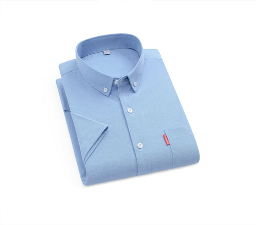 Commuter-style Mens Oxford-cloth Casual Long-sleeve Shirt