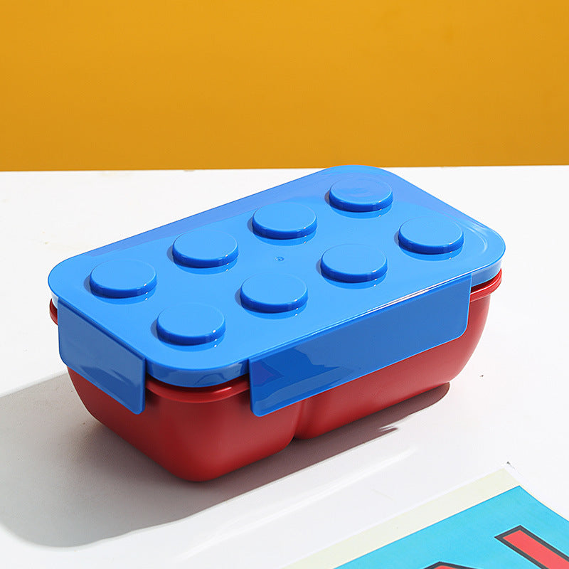 Building Block Lunch Box Children's Rectangular Bento Fruit Microwave Oven Heating