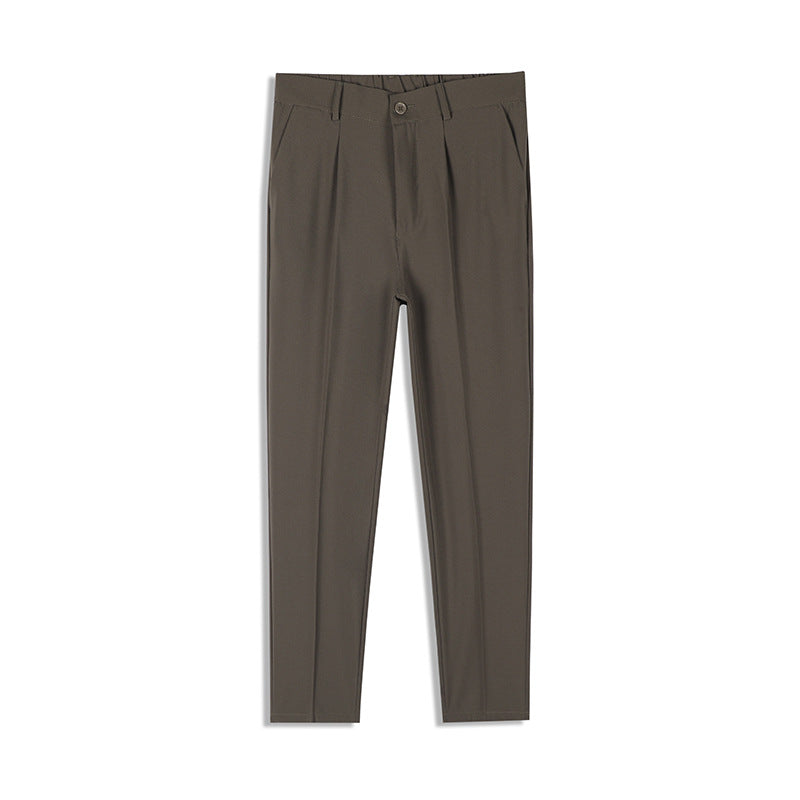 Mens Stylish Casual Straight-leg Versatile Suit Pants