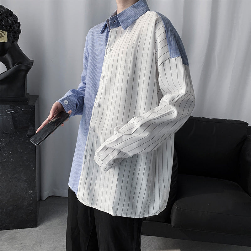 Japanese retro striped shirt