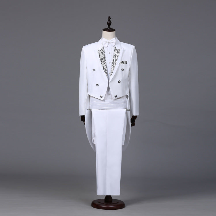 Mens Formal Tuxedo Suit Performance Outfit