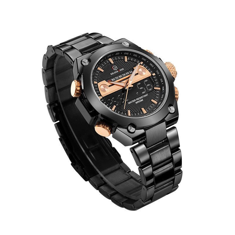 Quartz Watch Waterproof Men's Student Steel Band Watch