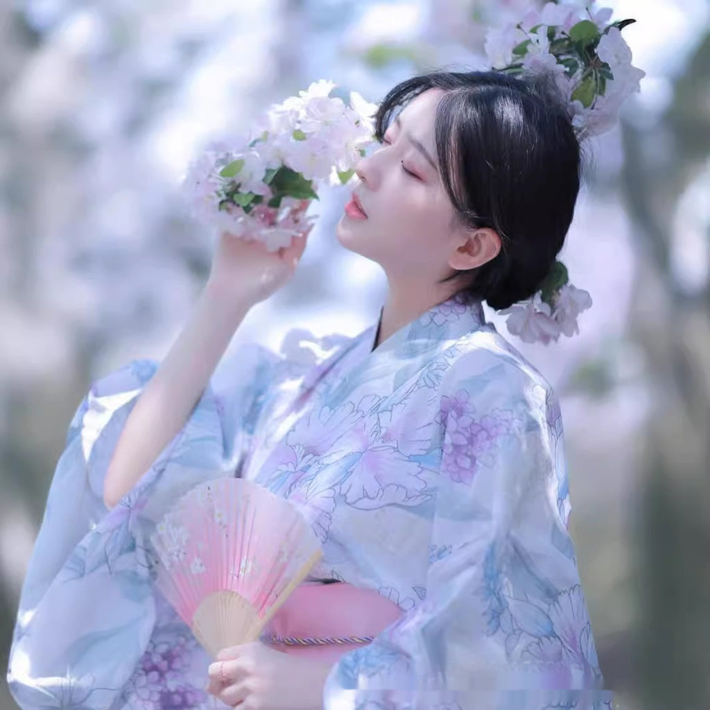 Japanese Style Improved Japanese Kimono Bathrobe Retro Style Cute