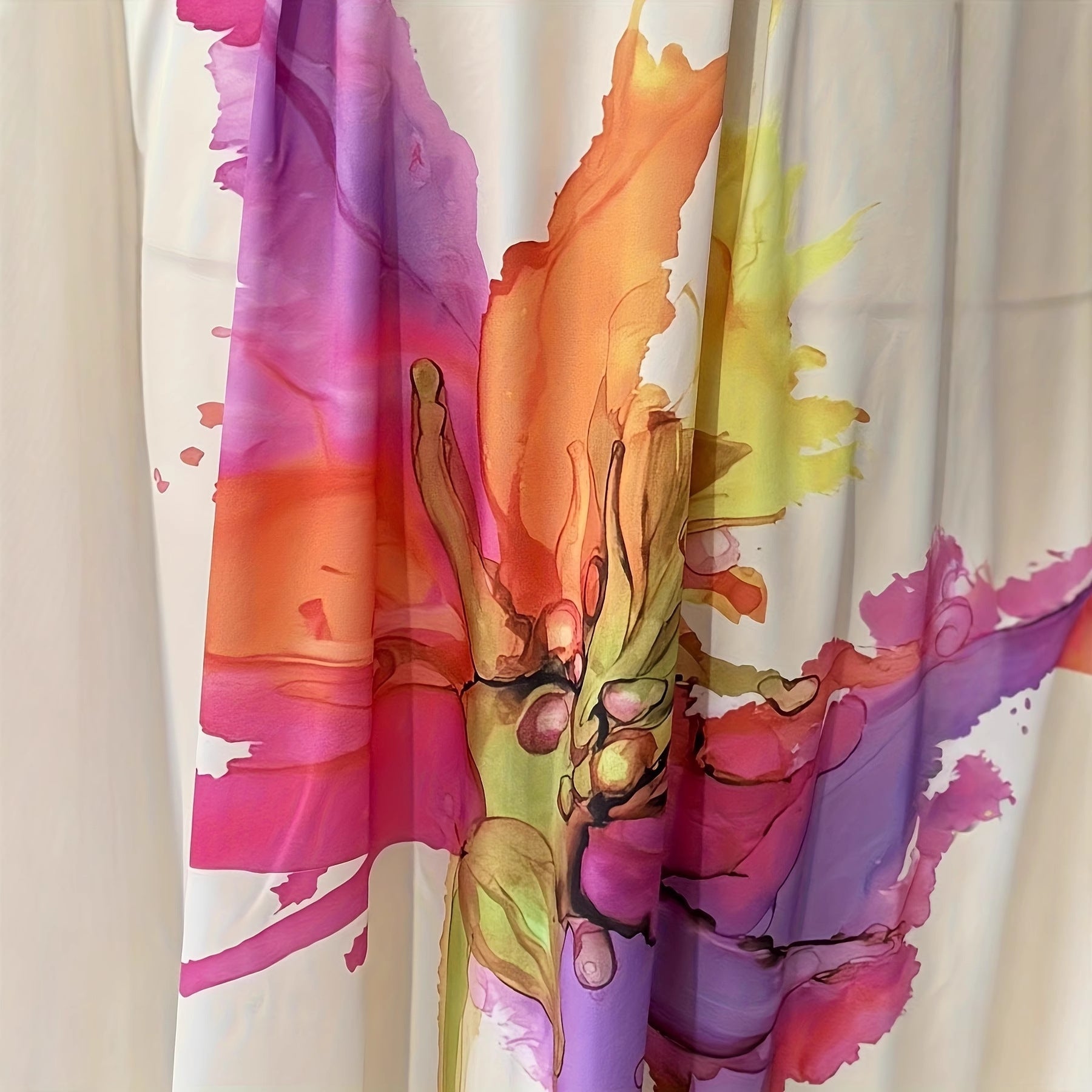 Bohemian-style Celebrity-inspired Printed Long-sleeve Dress For A Chic Getaway Look