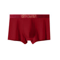 Men's Cotton Simple Red Underwear Burgundy