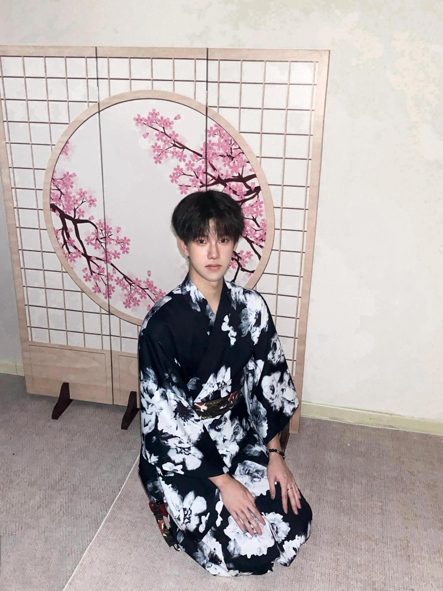 Mens Japanese-style Summer Yukata Japanese-style Loungewear