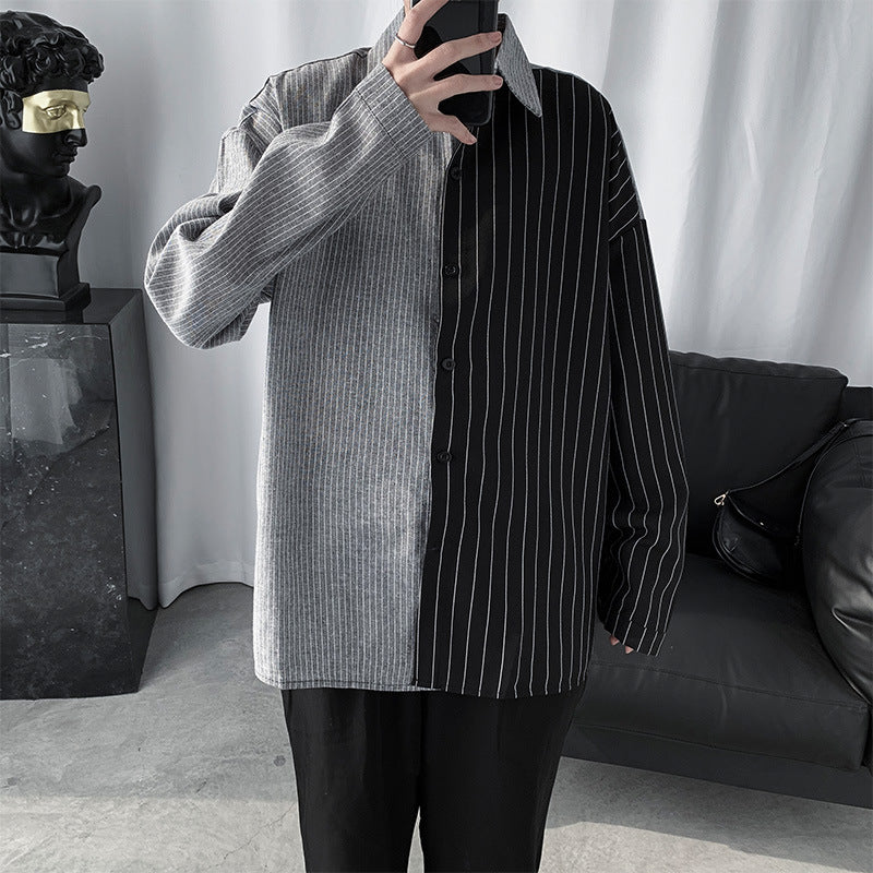 Japanese retro striped shirt