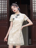 Womens Casual Versatile Short Retro Dress