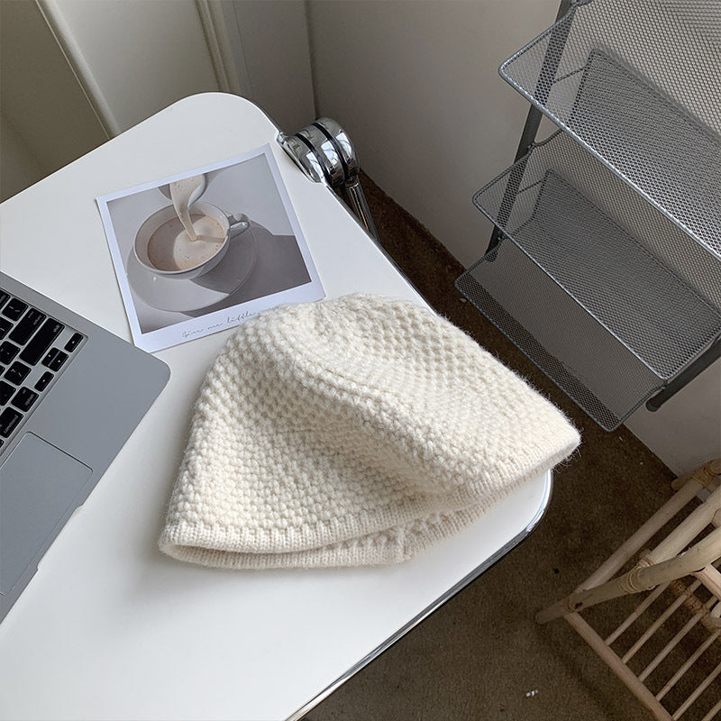 Loose Wool Knitted Warm Wool Bucket Hat