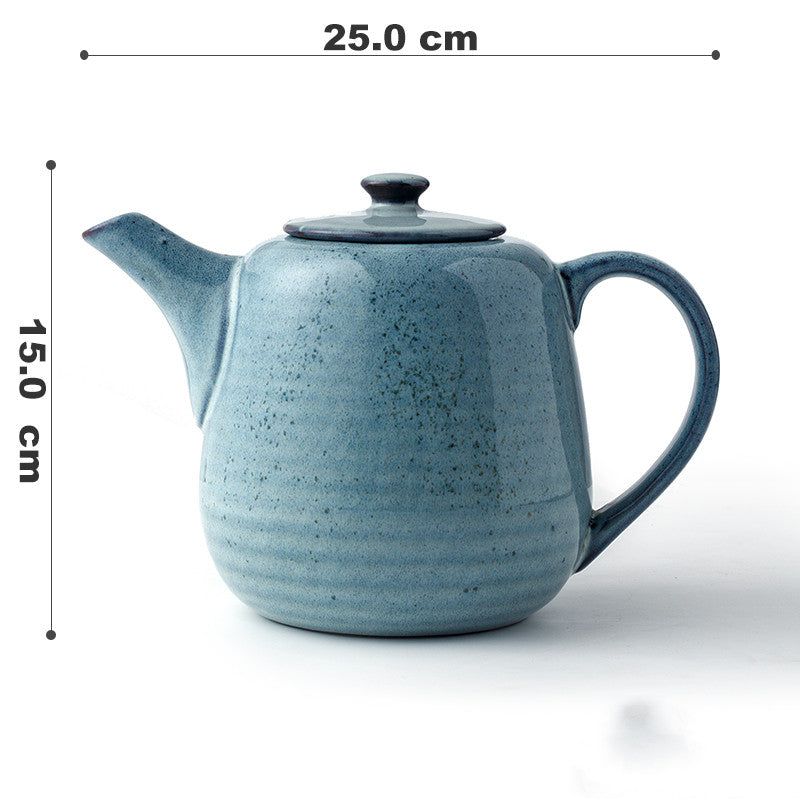 Retro Striped Japanese Ceramic Mug