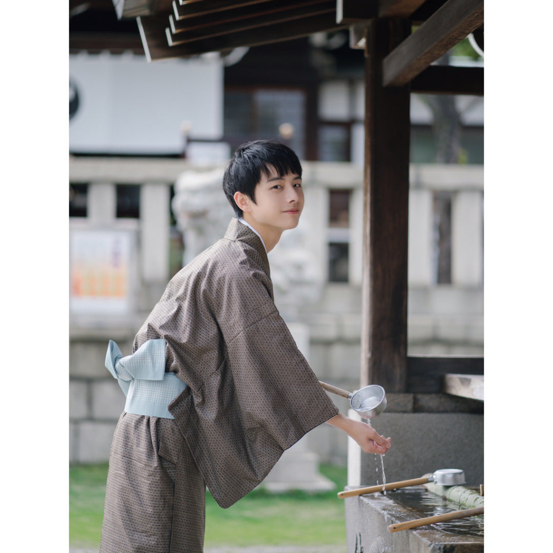 Mens Japanese-style Summer Yukata Japanese-style Loungewear