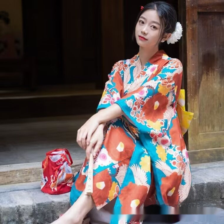 Japanese Style Improved Japanese Kimono Bathrobe Cute Girl
