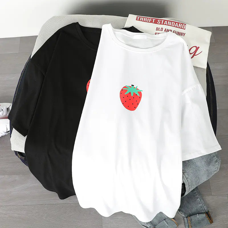 Cotton Short Sleeve T-Shirt for Women - Summer Fashion