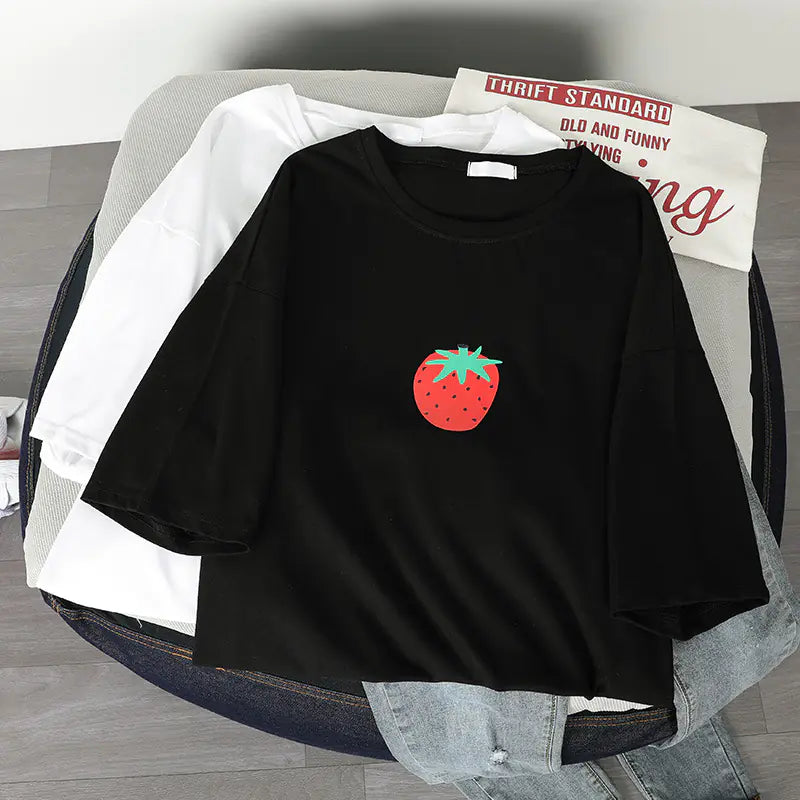 Cotton Short Sleeve T-Shirt for Women - Summer Fashion