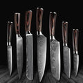 8-Piece Kitchen Knife Set with Colorful Handles