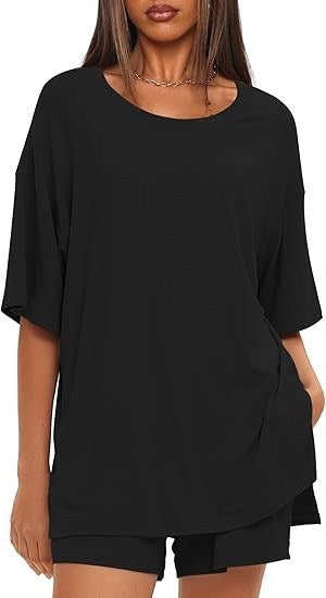 Simple Solid-Color Summer Commuter Loungewear Set