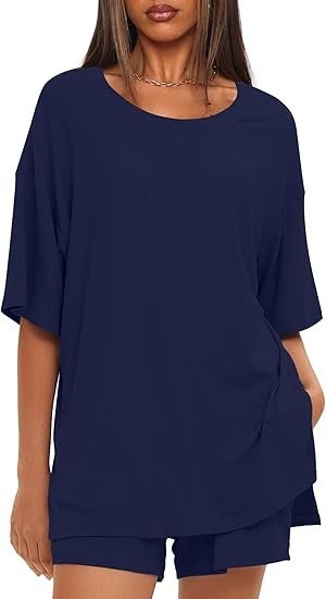 Simple Solid-Color Summer Commuter Loungewear Set