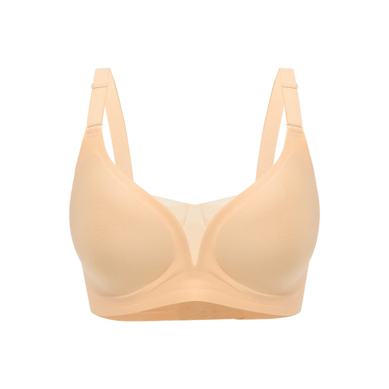 Invisible Thin Mesh Patchwork Jelly Gel Bra For Womenseamless And Ultra Lightweight