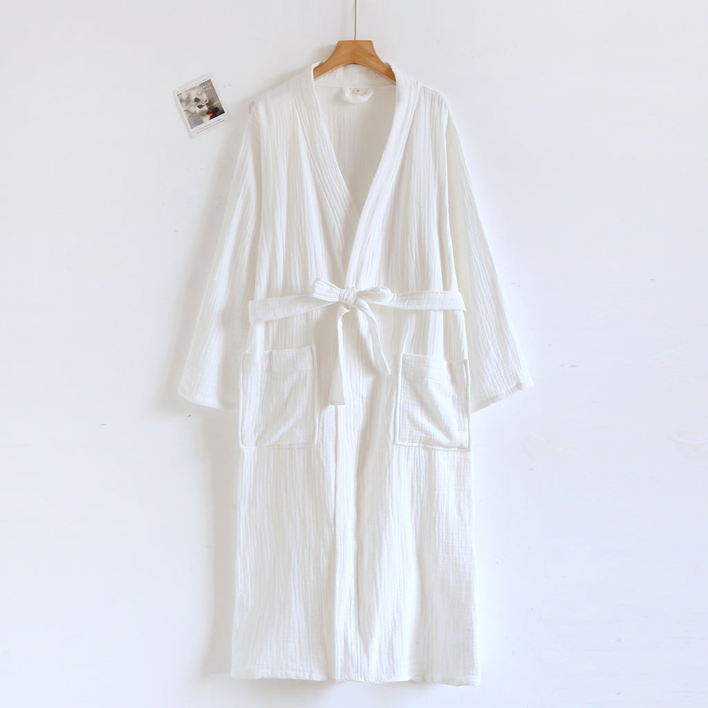 Pure Cotton Four-season Three-layer Gauze Bathrobe