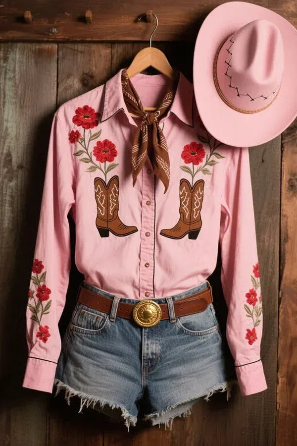 Simple Collared Shirt For Women Fashionable And Casual