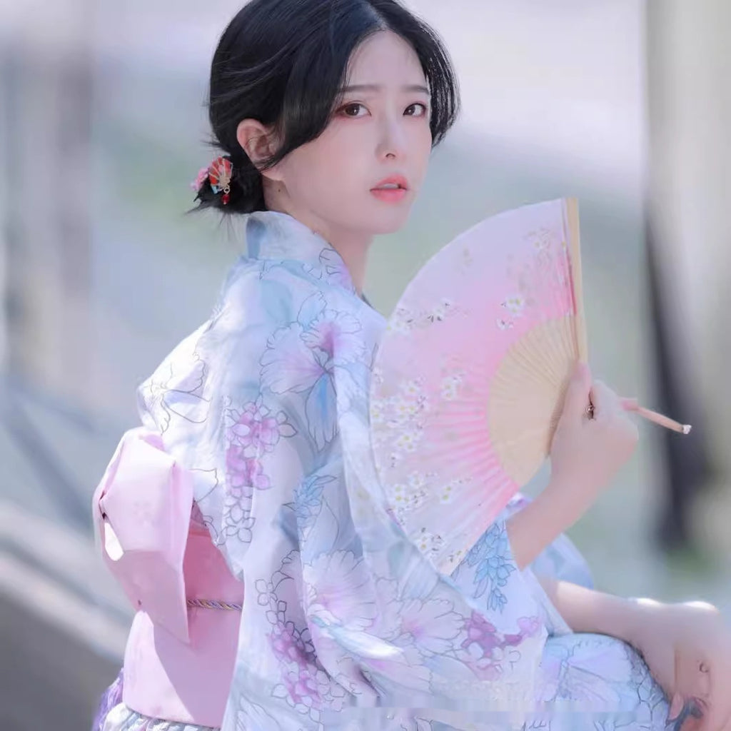 Japanese Style Improved Japanese Kimono Bathrobe Retro Style Cute