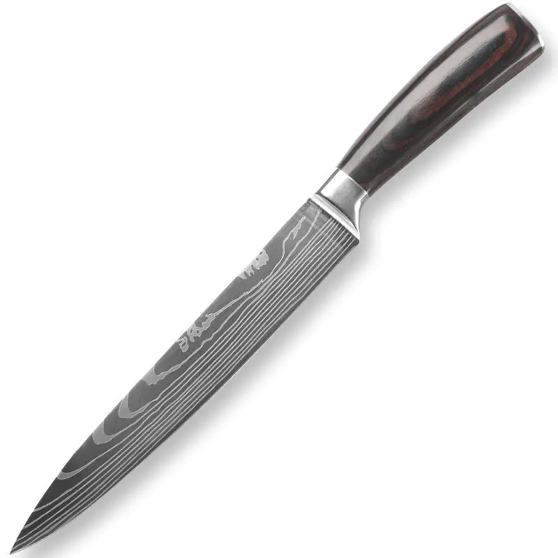 8-Piece Kitchen Knife Set with Colorful Handles